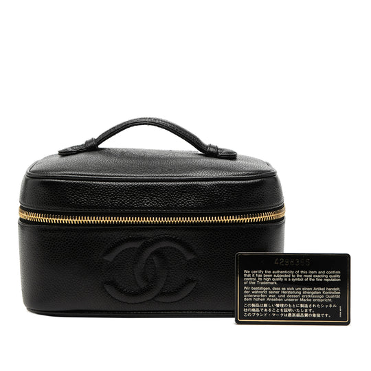 Chanel Vanity Bag Black Caviar