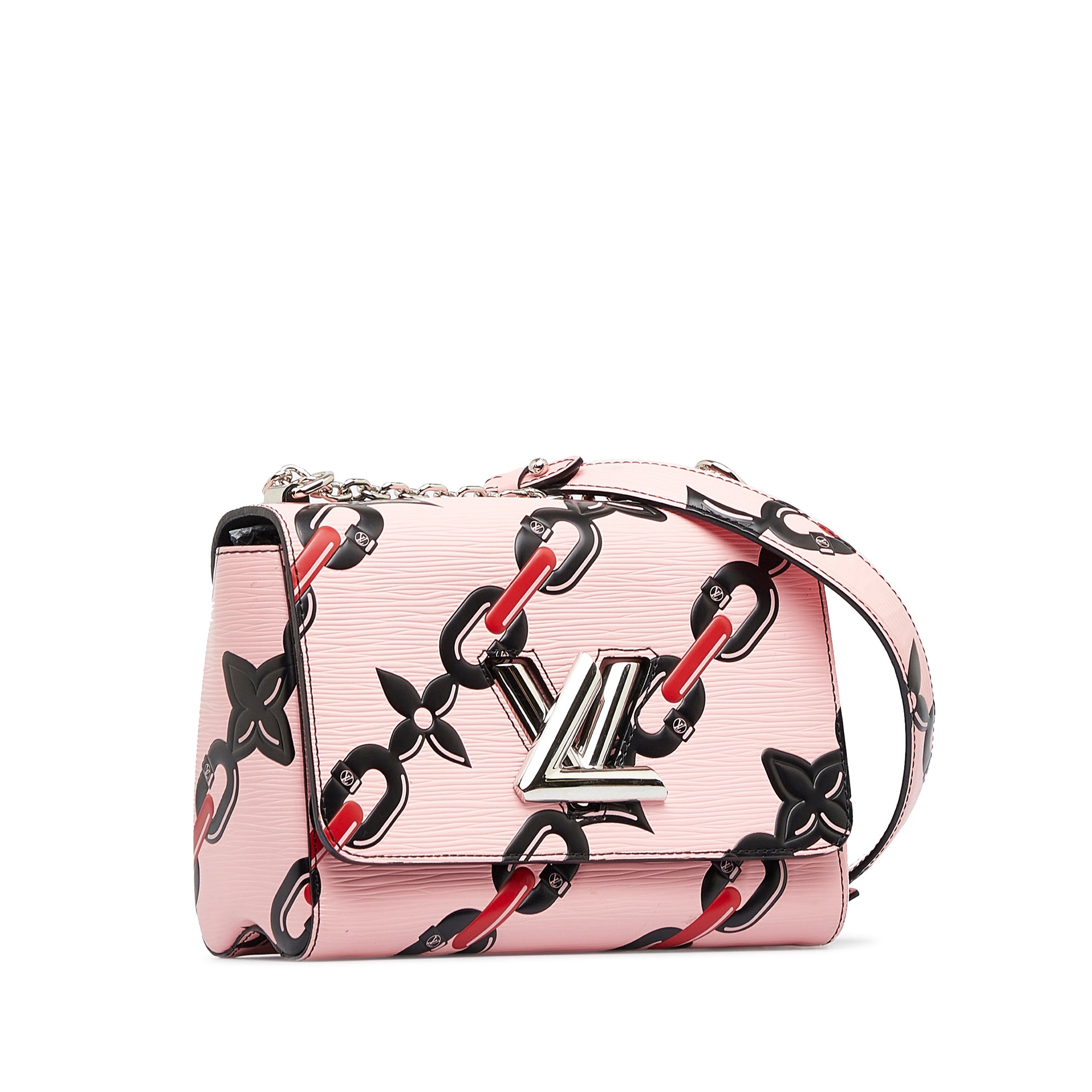 Louis Vuitton Twist Flower Chain MM Pink Epi Silver