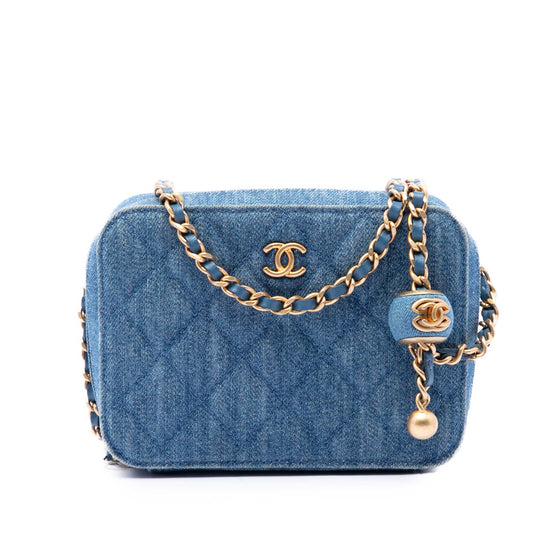 Chanel Pearl Crush Camera Bag Blue Denim
