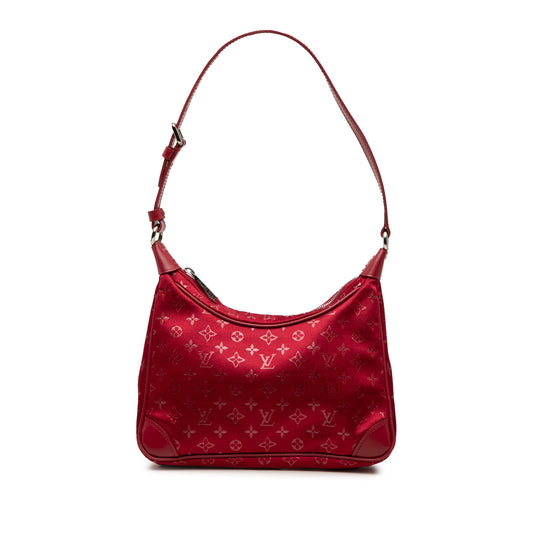 Louis Vuitton Mini Boulogne Mini Red Satin