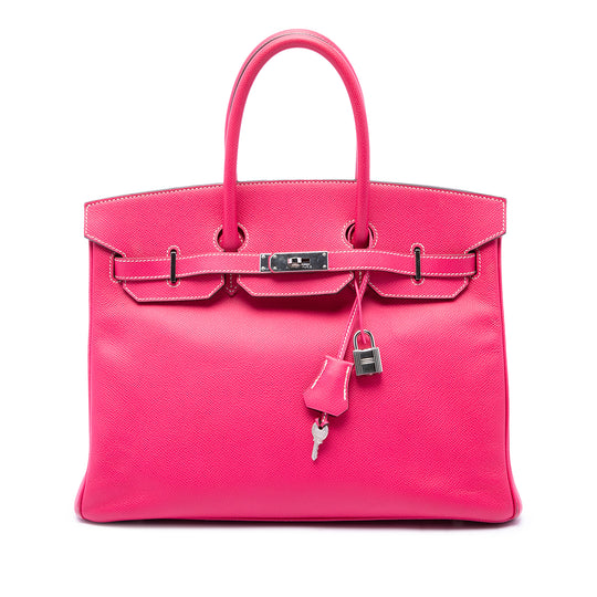 Hermès Birkin Retourne 35 Pink Epsom Calfskin