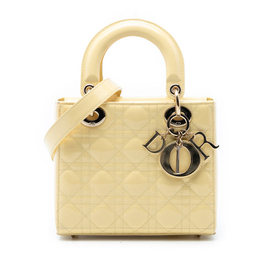 Dior Lady Dior Small Yellow Beige Leather