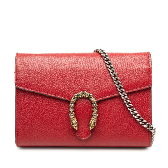 Gucci Dionysus Wallet on Chain Red Calfskin