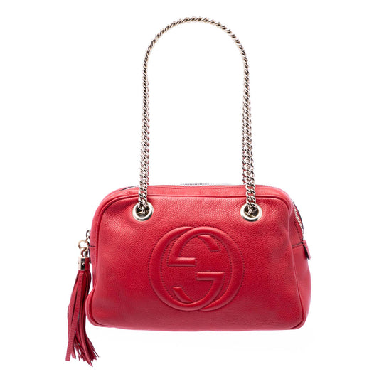Gucci Soho Chain Zip Red Calfskin