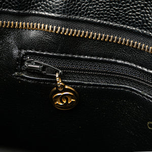 Chanel Medallion Tote Bag Black Caviar Gold