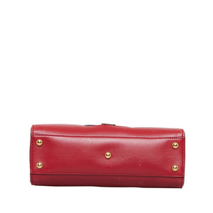 Gucci Sylvie Top Handle Red Web Leather