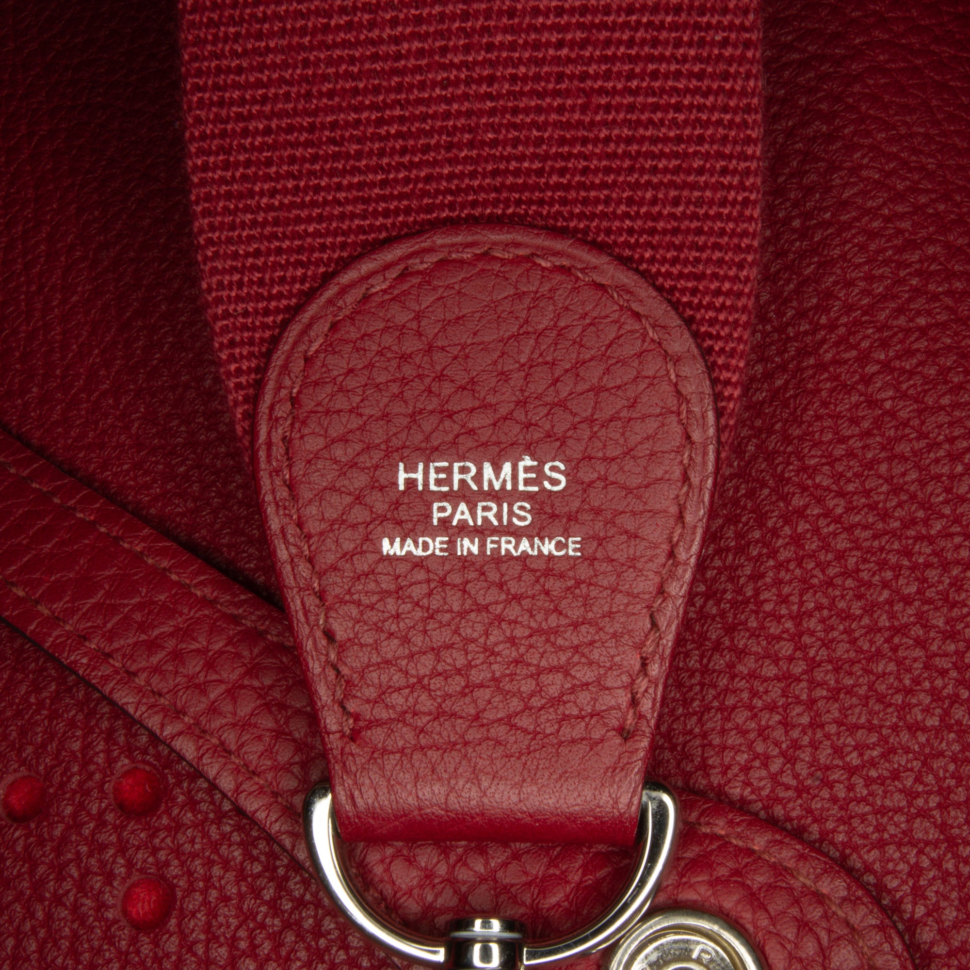 Hermès Evelyne III PM Red Clemence Palladium