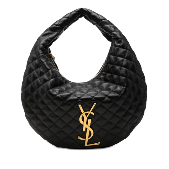Saint Laurent Monogram Icare Hobo Black Nappa Leather