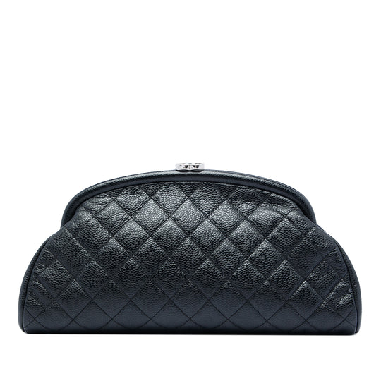 Chanel Timeless Kisslock Clutch Black Caviar