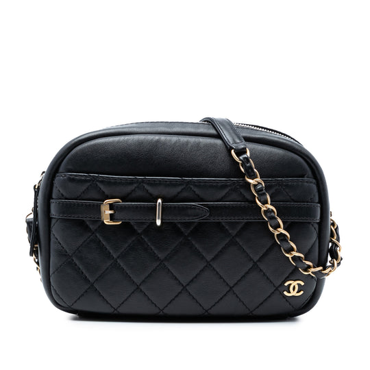 Chanel Buckle Camera Small Black Lambskin