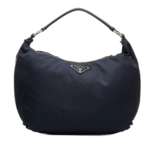 Sac Hobo Prada Bleu Tessuto