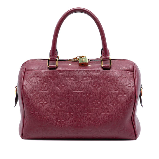 Louis Vuitton Speedy 25 Red Monogram Empreinte