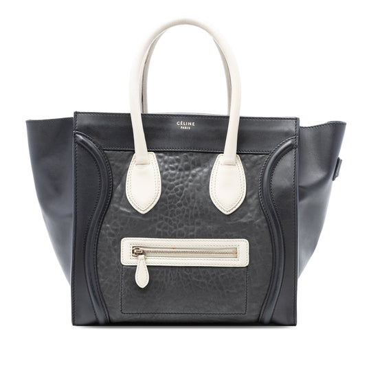 Celine Luggage Tote Mini Black Calfskin