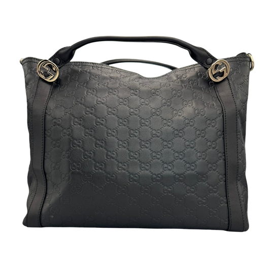 Gucci Tote Bag Black Microguccissima