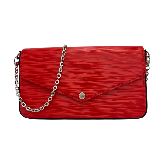 Louis Vuitton Félicie Pochette Red Epi