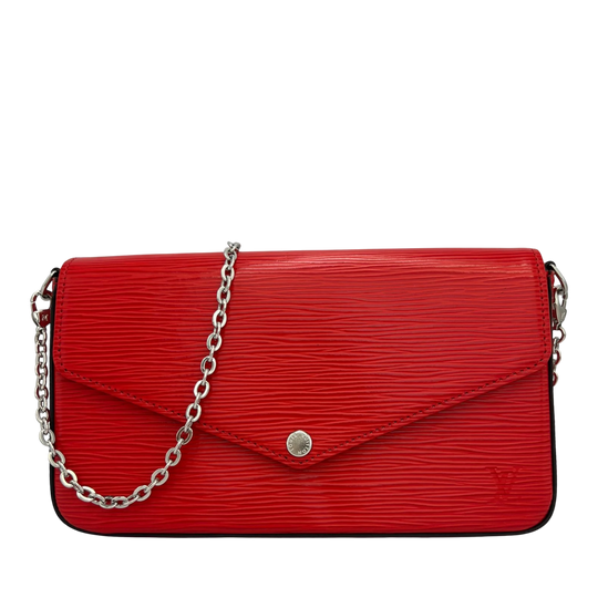 Louis Vuitton Félicie Pochette Red Epi