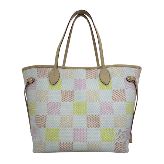 Louis Vuitton Neverfull MM Damierlicous Peche mit Pochette