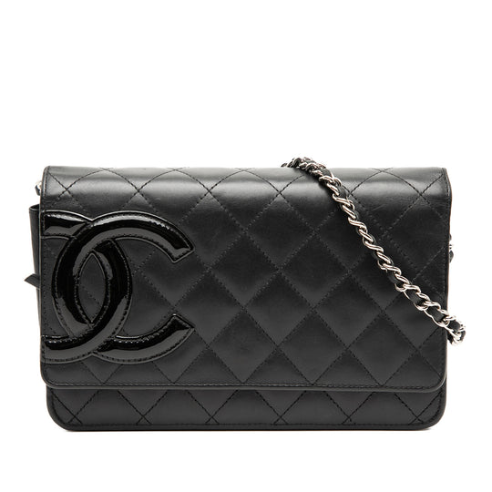 Chanel Cambon Ligne WOC Black Lambskin Silver