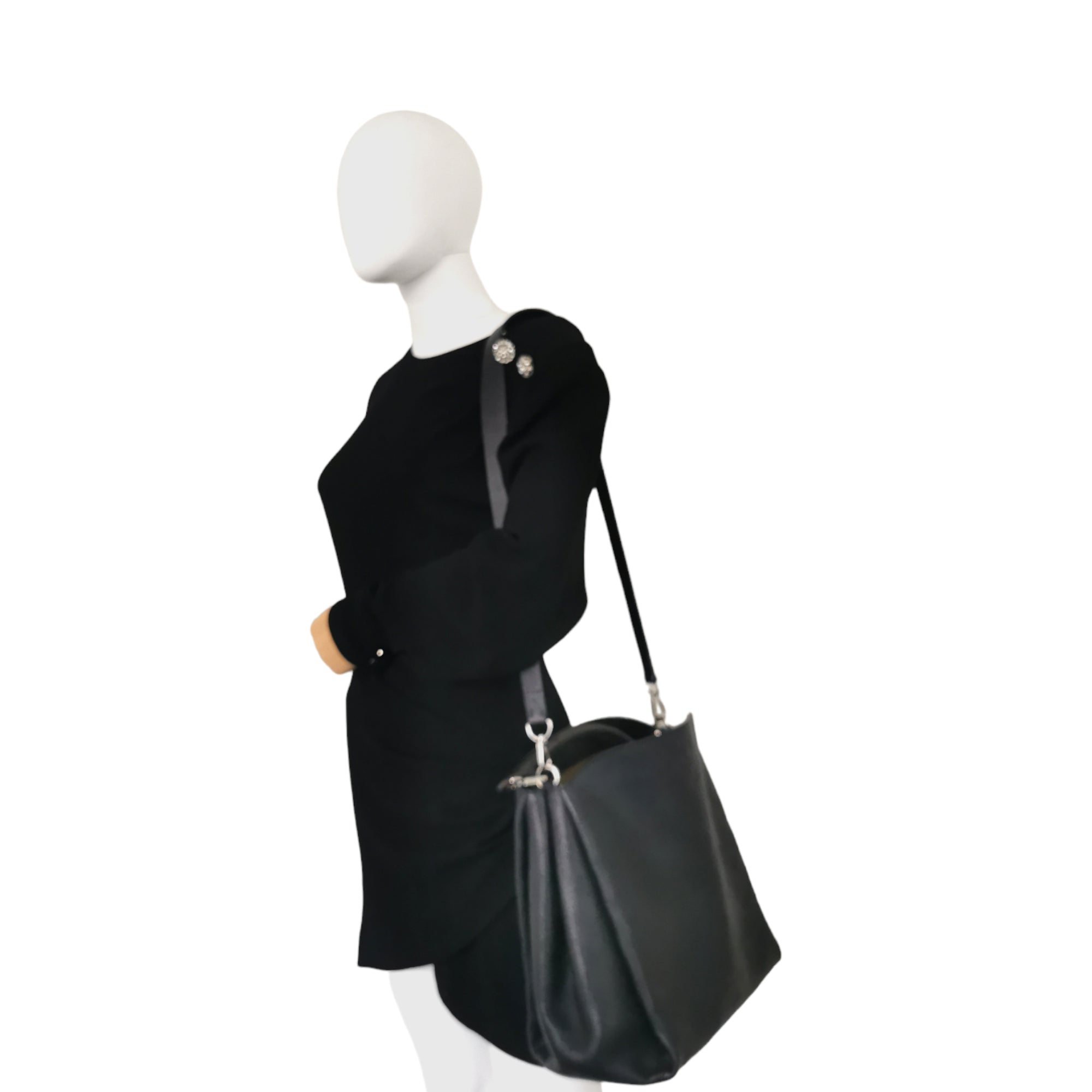 Louis Vuitton LV SHW Babylone PM 2 Way Shoulder Bag Mahina Black