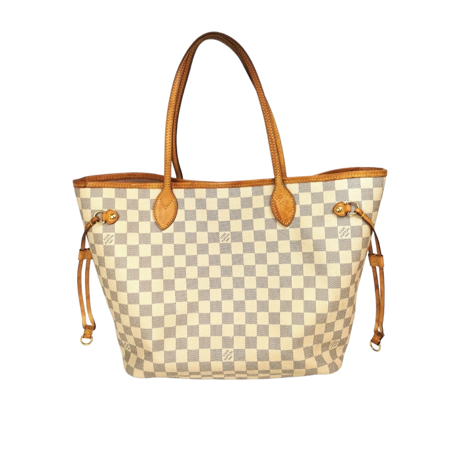 Louis vuitton neverfull mm damier azur canvas hot sale