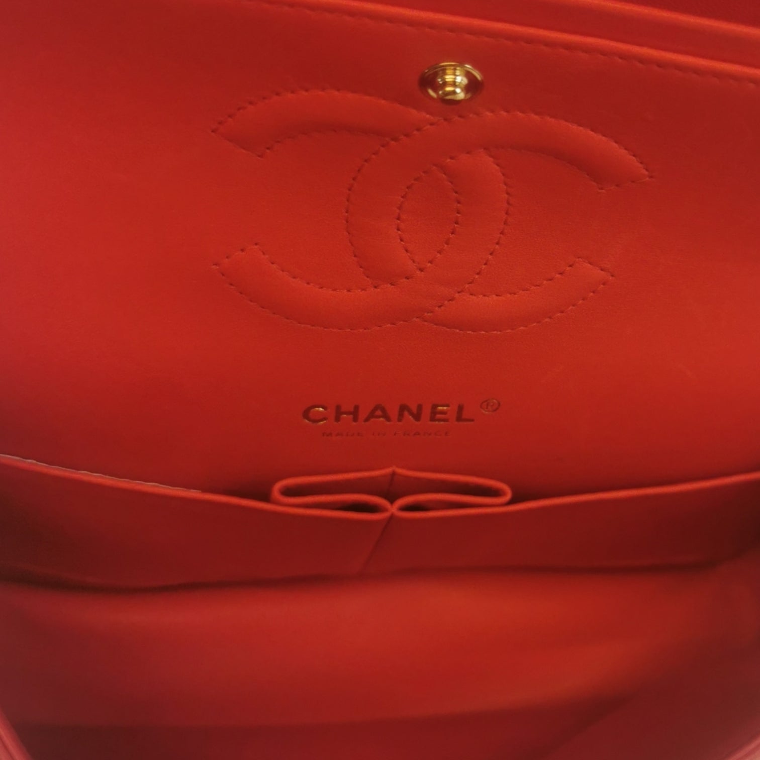 Chanel Classic Double Flap Medium Tricolor Lambskin Gold