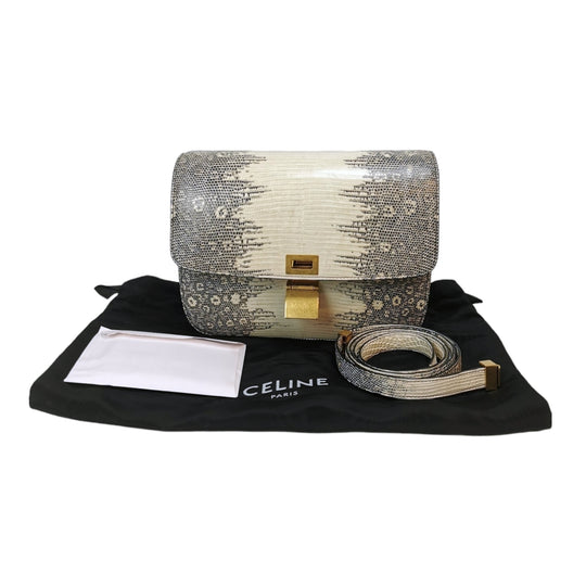 Céline Classic Box Lézard multicolore médium