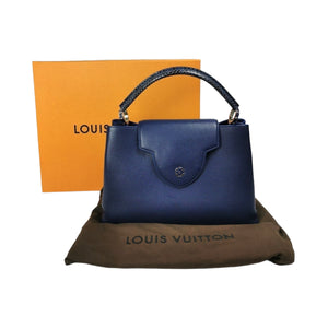 Louis Vuitton Capucines mm exotique bleu taurillon