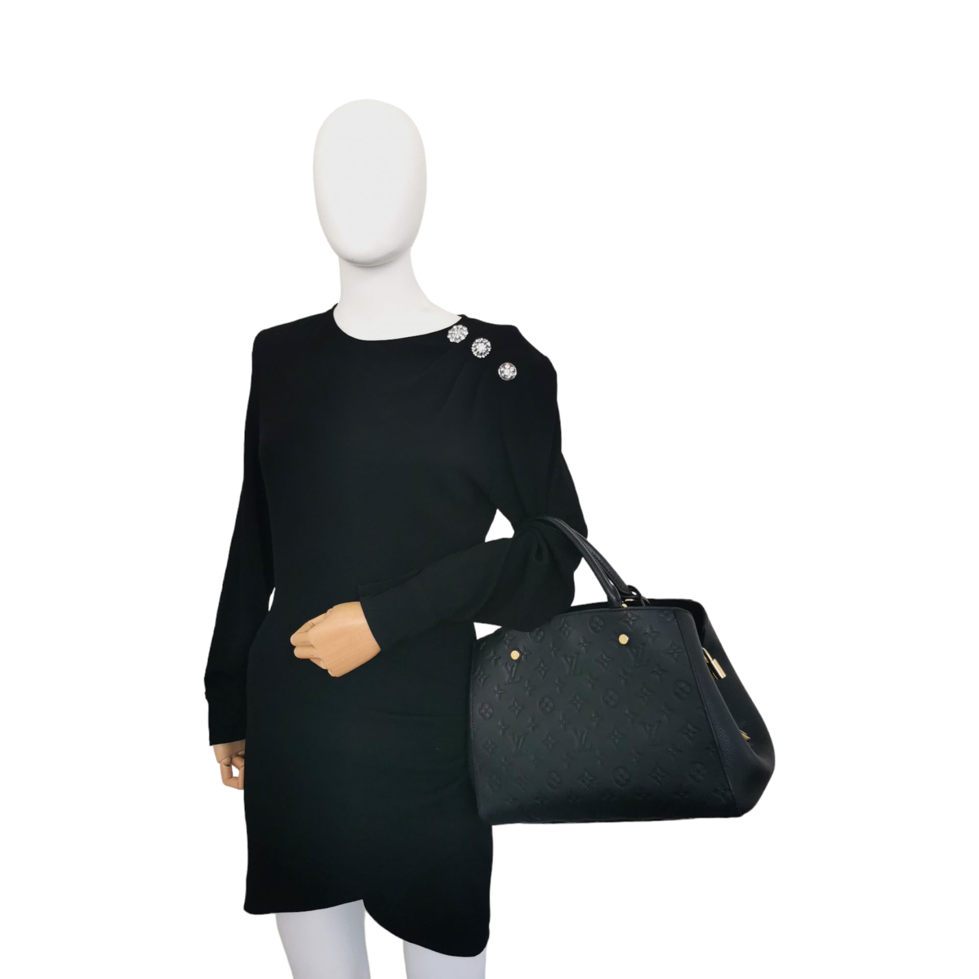 Louis Vuitton Handbag Women Montaigne MM Monogram Empreinte