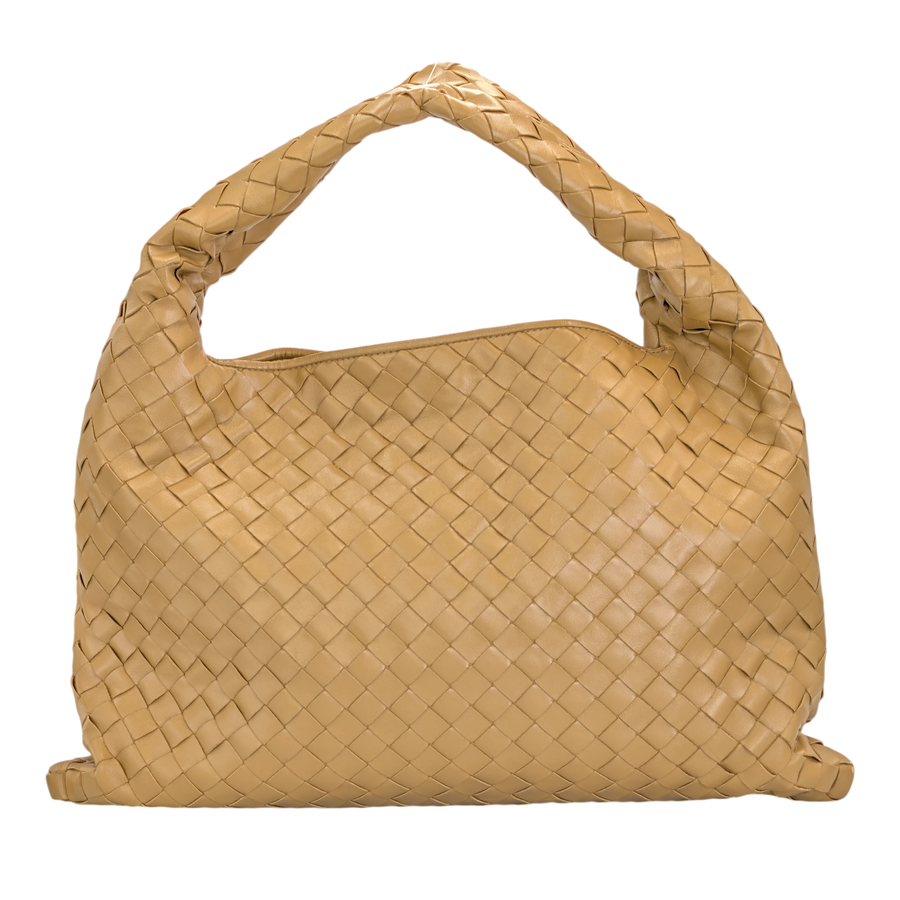 Secondhandbags AG beige leather Intrecciato hobo bag with braided handle