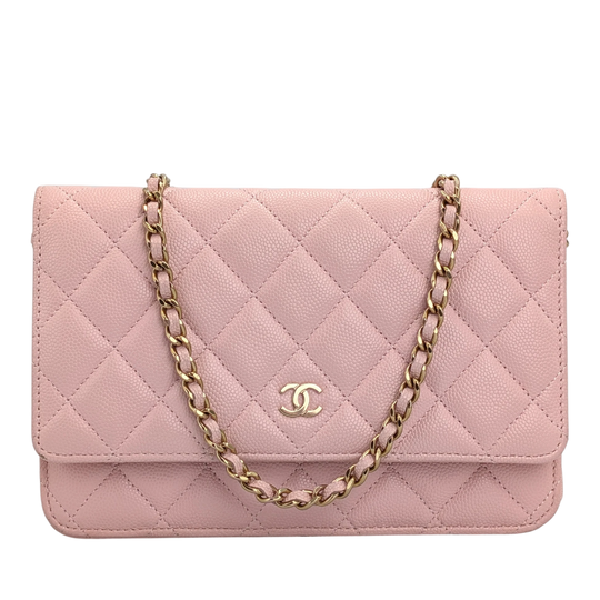 Chanel Wallet on Chain Pink Caviar Gold