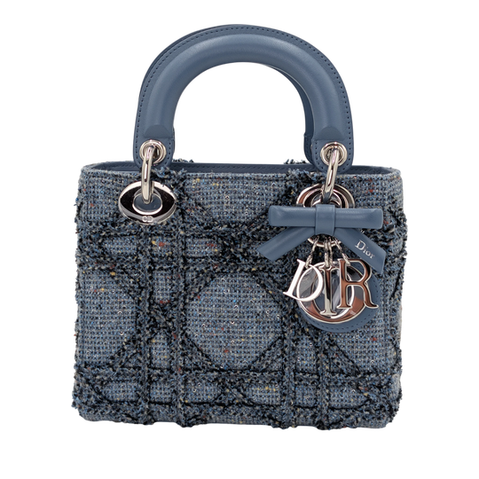Dior Lady Dior Mini Sky Blue Tweed