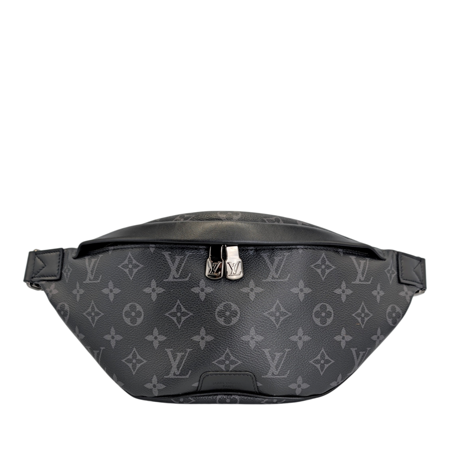 Secondhandbags AG Louis Vuitton Bumbag PM aus schwarzem Monogram Eclipse Canvas mit silbernen Reissverschluss-Details
