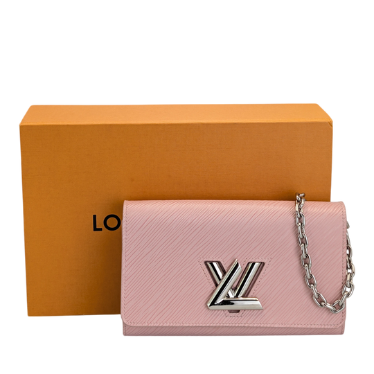 Louis Vuitton Twist Wallet On Chain Rose Epi Leather