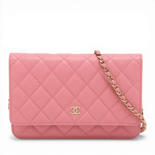 Chanel WOC Wallet on Chain Light Pink Caviar Gold