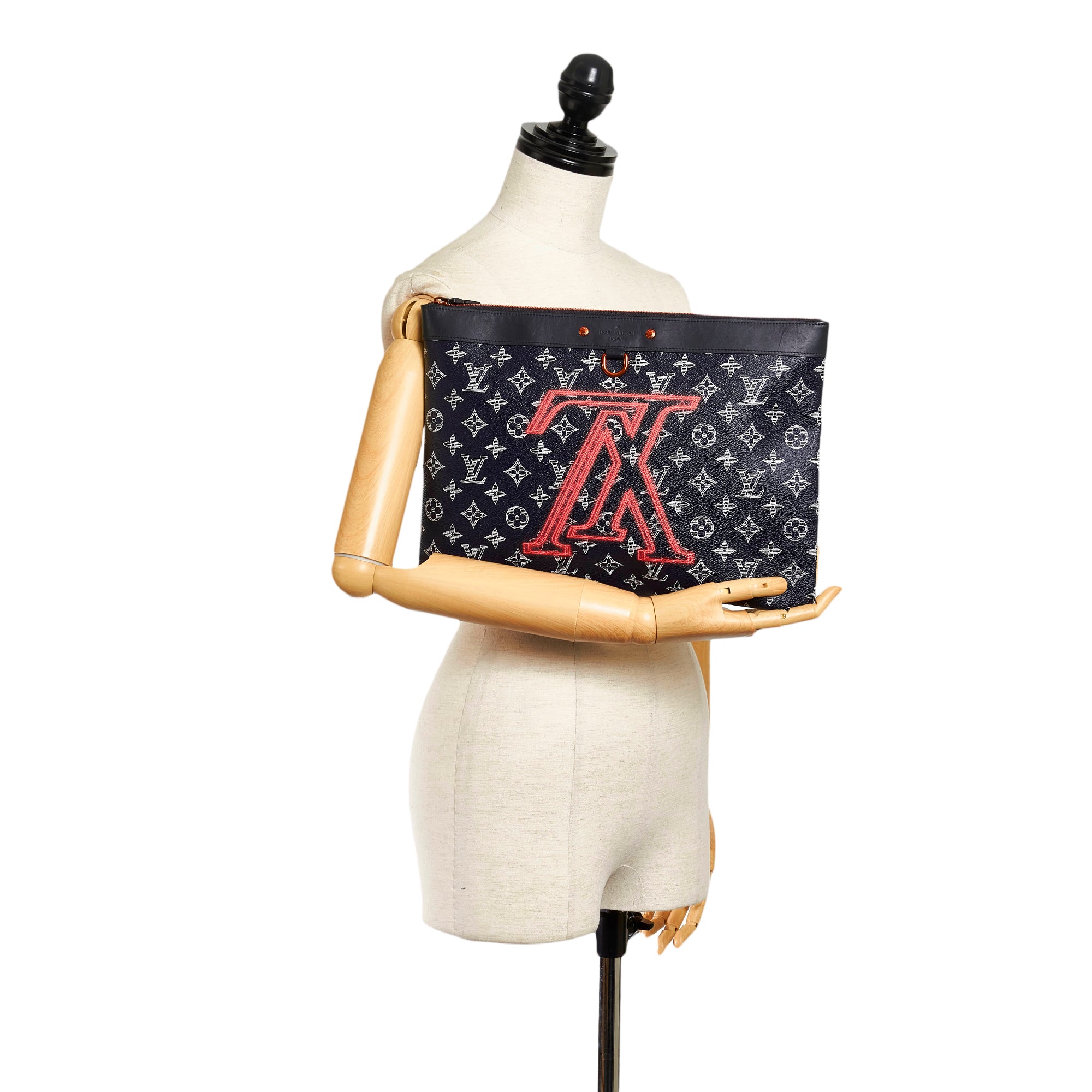 Louis Vuitton Pochette Apollo Limited Edition Clutch Bag Upside Down LV Logo