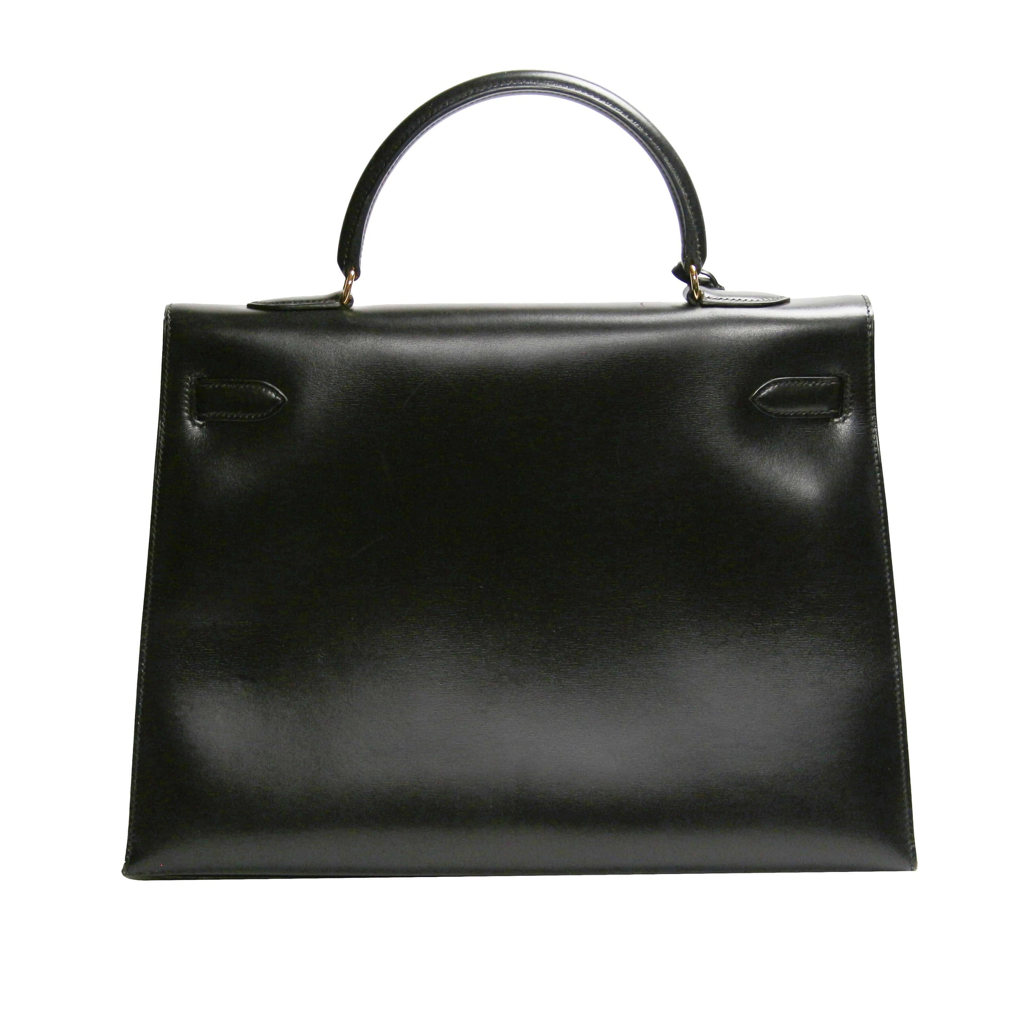 Hermès Kelly 35 Black Boxcalf Gold - Secondhandbags AG