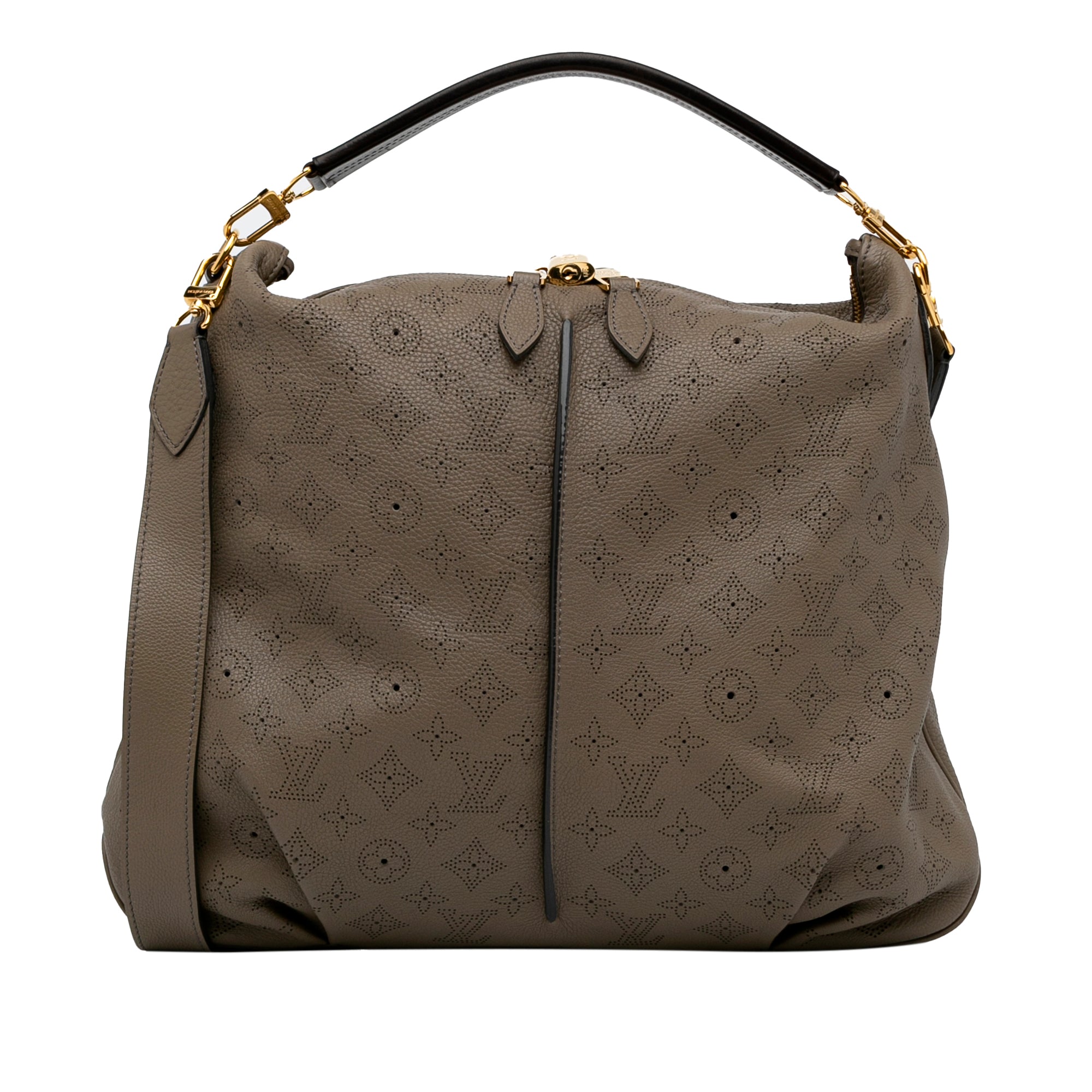Louis Vuitton Brown Mahina Selene PM Beige Dark brown Leather ref.172864 -  Joli Closet