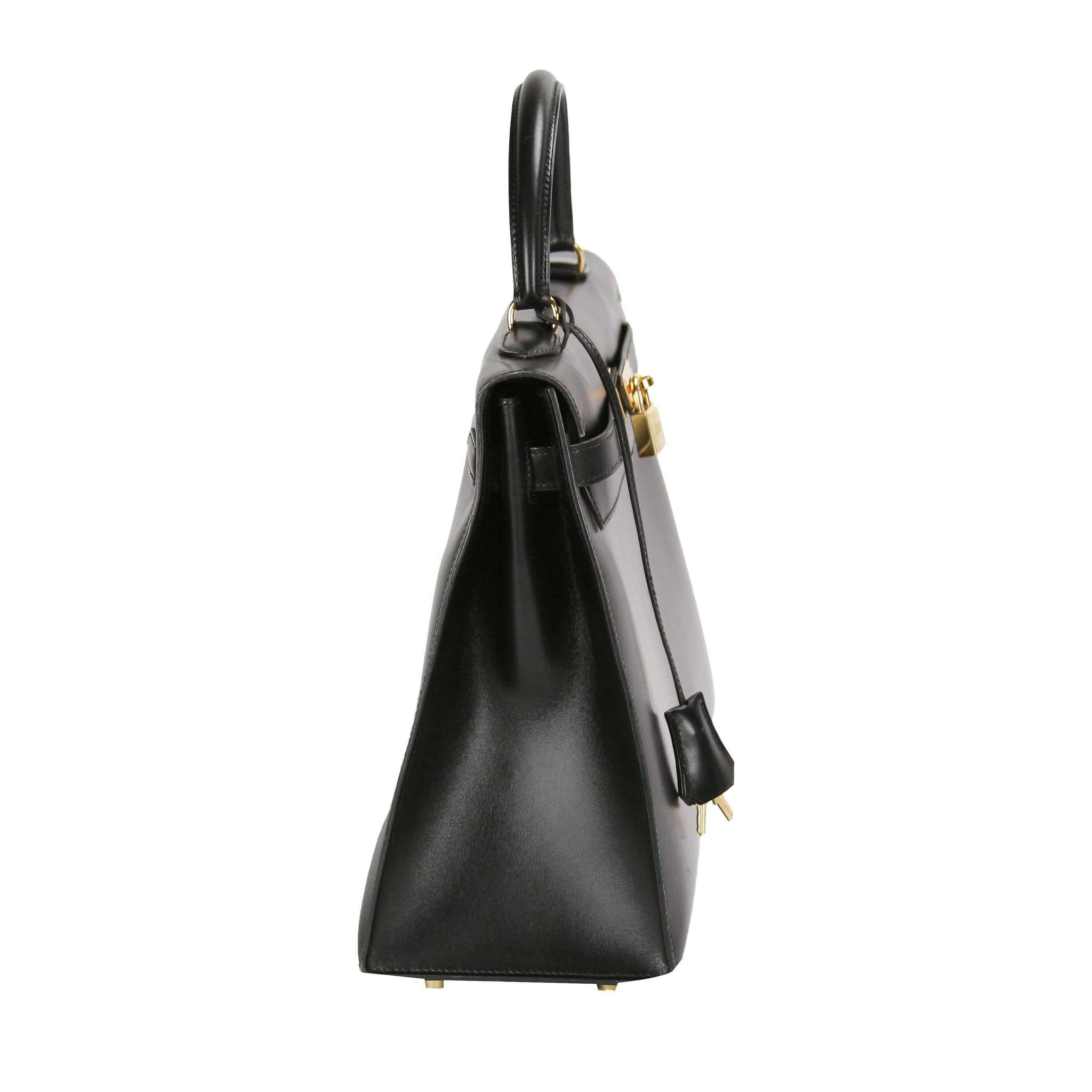 Hermès Kelly 35 Black Boxcalf Gold - Secondhandbags AG