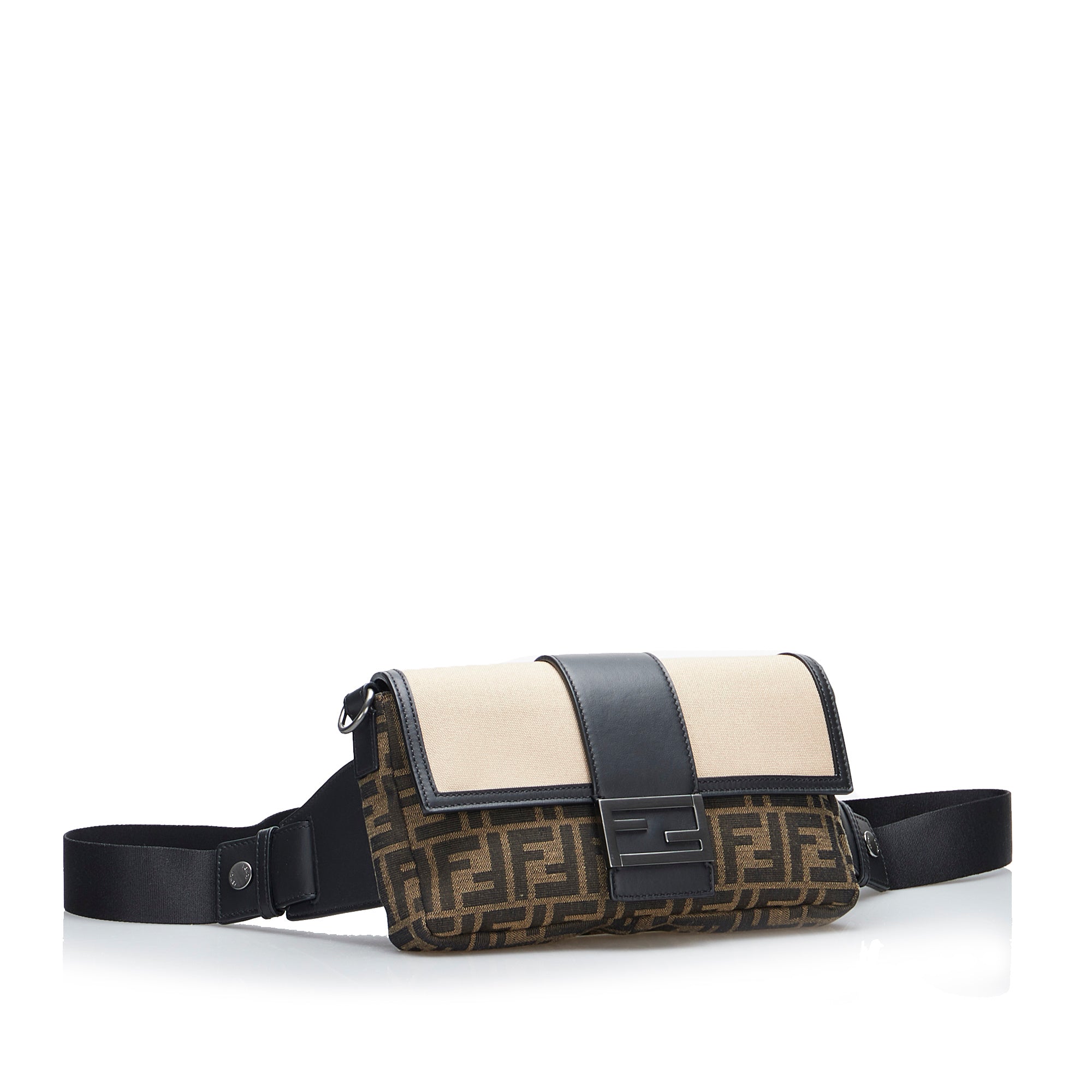 Fendi Baguette convertible Belt Bag Zucca Canvas