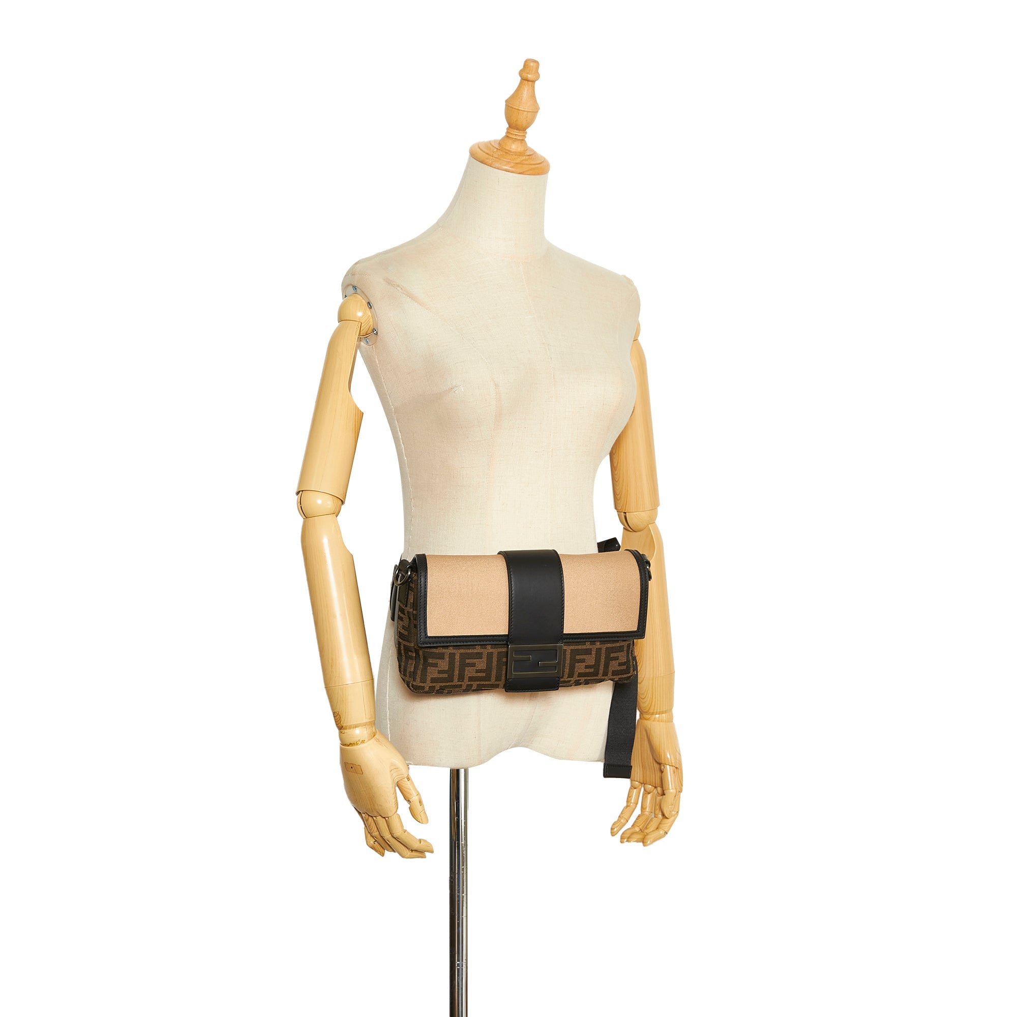 Fendi Baguette convertible Belt Bag Zucca Canvas