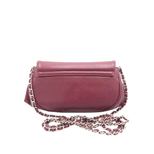 Chanel Half Moon Wallet on Chain Red Caviar