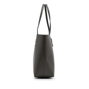 Saint Laurent East West Calfskin Shopping Tote Bag In Grey