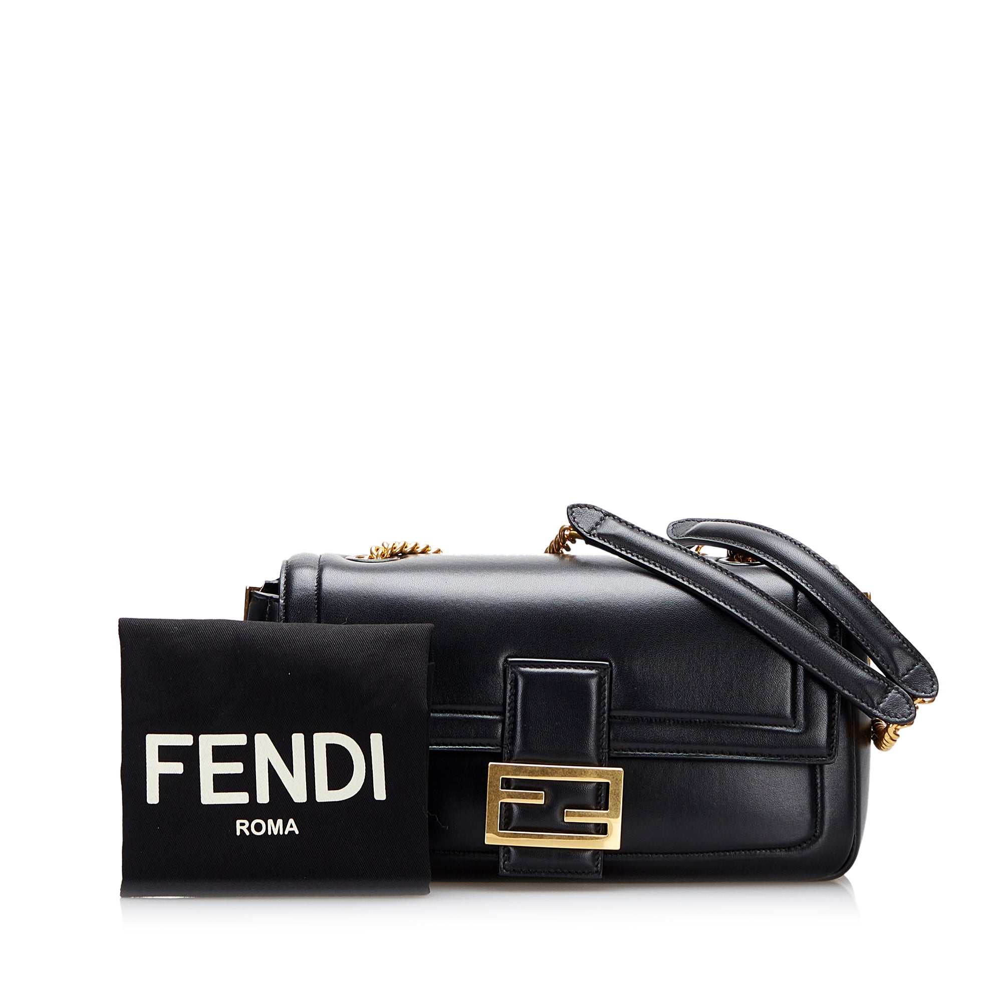 Fendi-Zucchino Baguette Shoulder Bag - Couture Traders