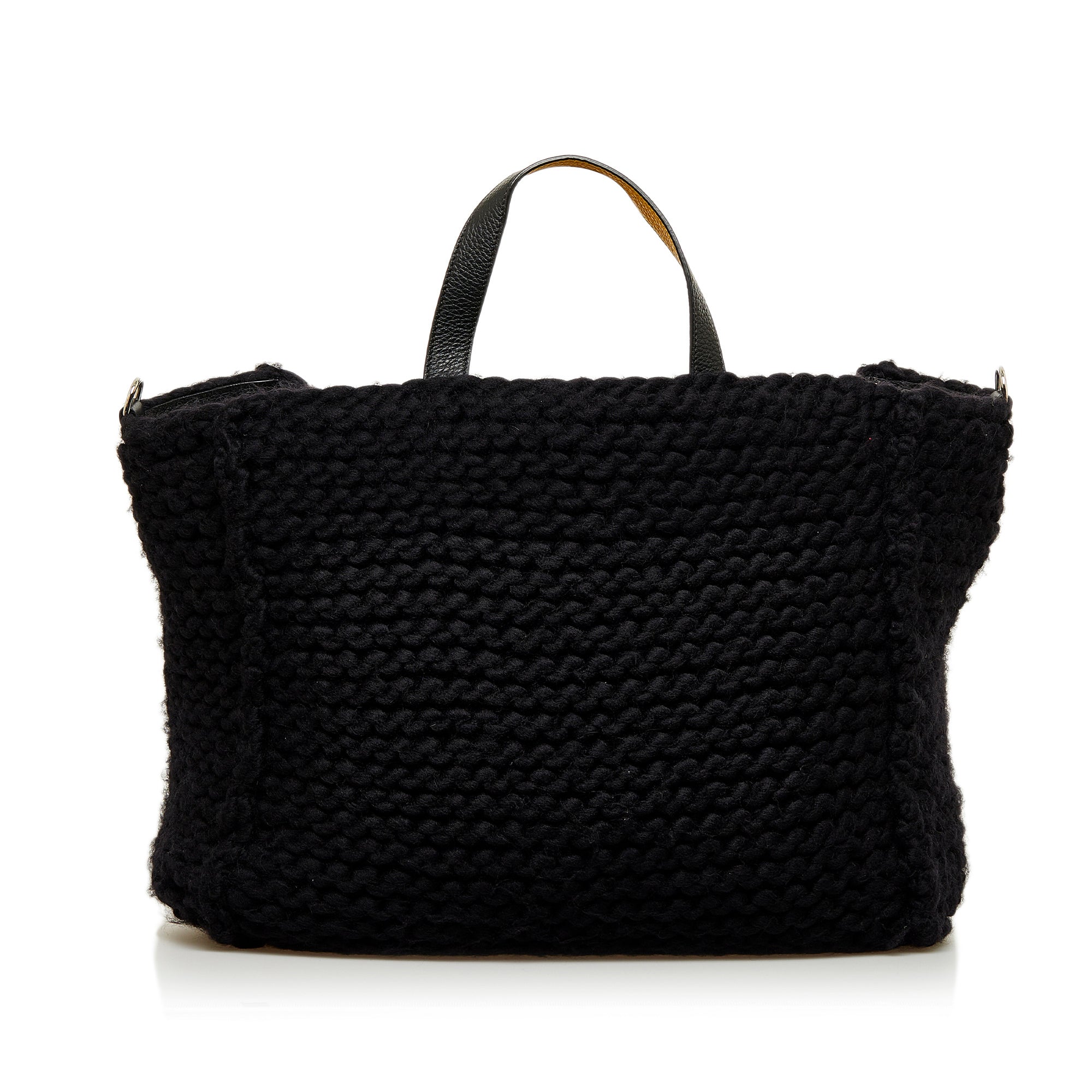 Fendi Tote BAG Black Wool