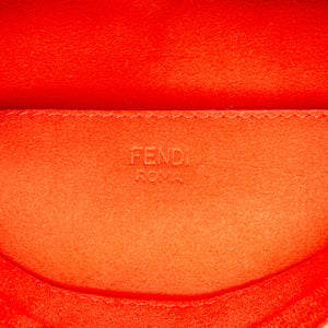 Fendi Chain Baguette Medium Red Nylon Canvas