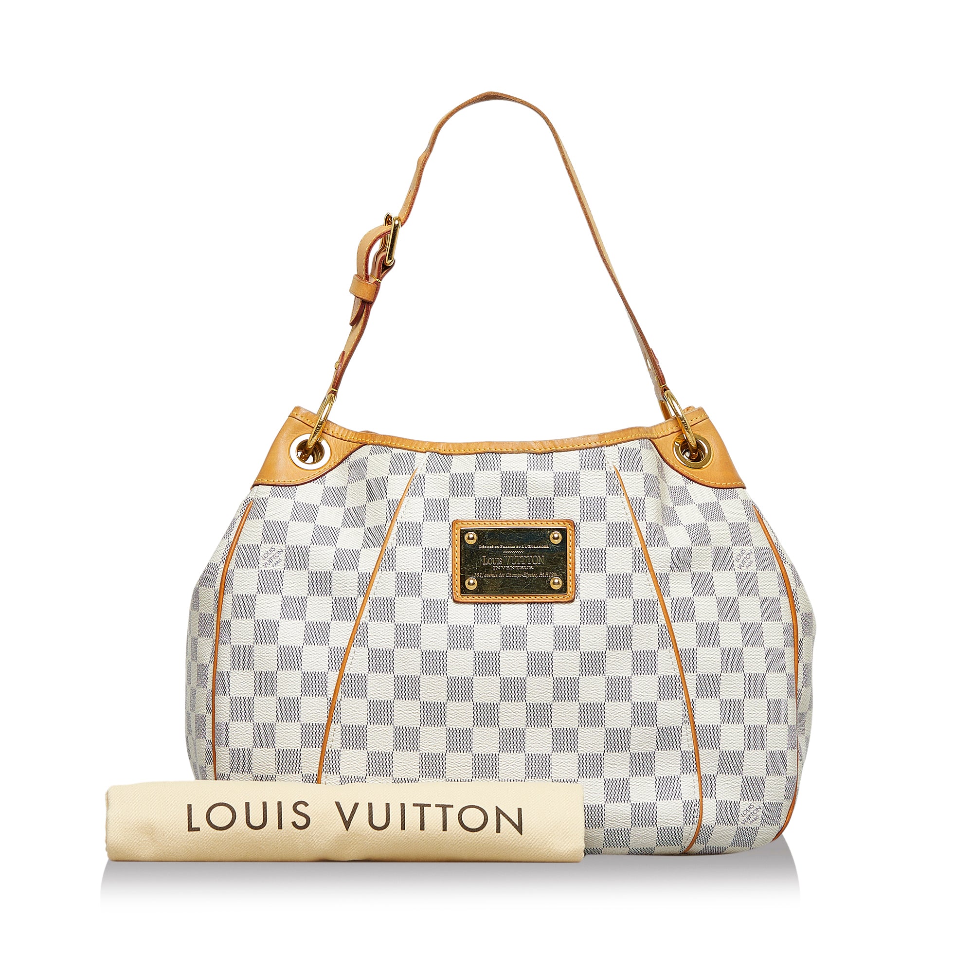 Louis Vuitton Galliera PM Damier Bag with shoulder strap.