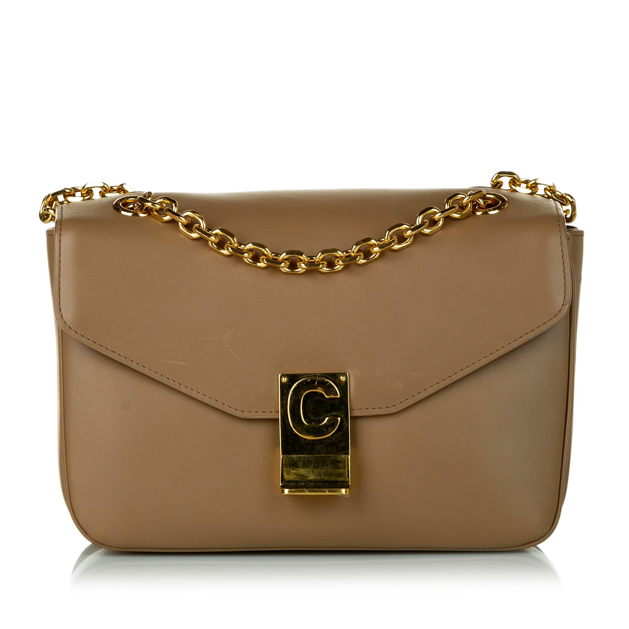 Céline C Crossbody Bag Small Brown