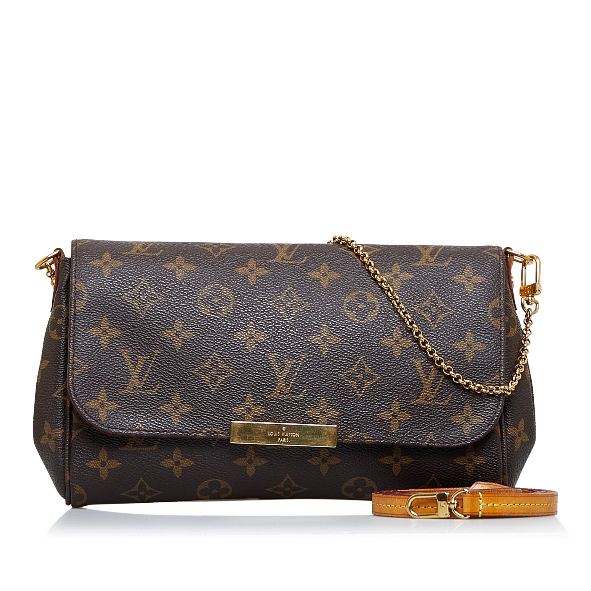 Louis Vuitton Favorite MM Monogram Canvas Clutch Purse Crossbody