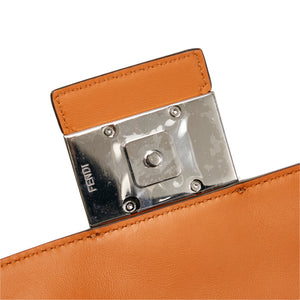 Fendi Zucca Baguette Convertible Sac à courroie en cuir en toile marron