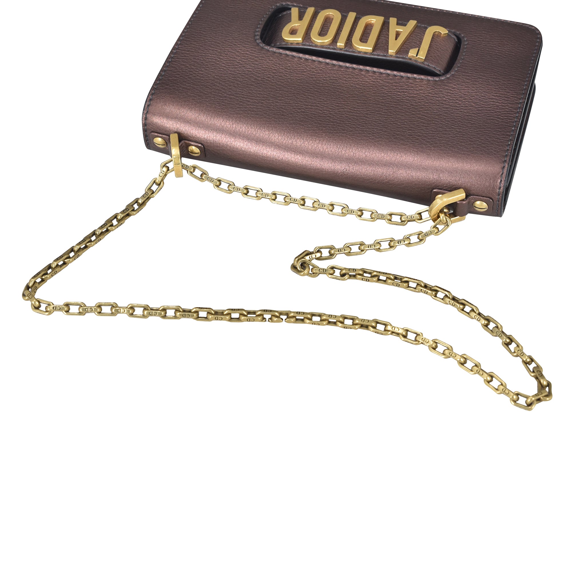 Dior J'adior Mini Chain Flap Purple Metallic
